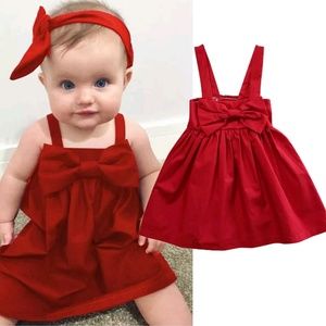 Bowtie Summer Red dress 2 sizes available